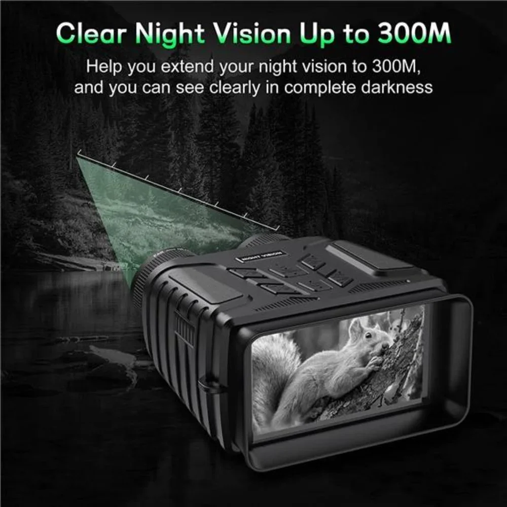4K Night Vision Goggles, 4.5'' Screen Binoculars, 8X Digital Zoom